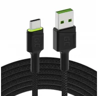 Kabeļi - Cable USB - USB-C Green Cell GC Ray, 120cm, green LED, with Ultra Charge, QC 3.0 KABGC06 - ātri pasūtīt no ražotājaKabeļi - Cable USB - USB-C Green Cell GC Ray, 120cm, green LED, with Ultra Charge, QC 3.0 KABGC06 - ātri pasūtīt no ražotāja