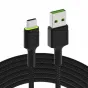 Data Cables - Cable USB - USB-C Green Cell GC Ray, 200cm, green LED, with Ultra Charge, QC - quick order from manufacturer