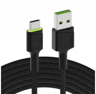 Data Cables - Cable USB - USB-C Green Cell GC Ray, 200cm, green LED, with Ultra Charge, QC - quick order from manufacturerData Cables - Cable USB - USB-C Green Cell GC Ray, 200cm, green LED, with Ultra Charge, QC - quick order from manufacturer