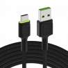 Cables - Cable USB - USB-C Green Cell GC Ray, 200cm, green LED, with Ultra Charge, QC 3.0 KABGC13 - quick order from manufacturerCables - Cable USB - USB-C Green Cell GC Ray, 200cm, green LED, with Ultra Charge, QC 3.0 KABGC13 - quick order from manufacturer