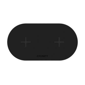 Dual wireless charger Cygnett 20W (black) CY3439WIRDD