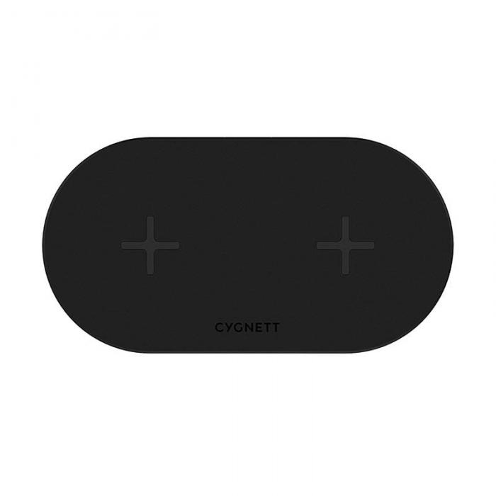Cables - Dual wireless charger Cygnett 20W (black) CY3439WIRDD - quick order from manufacturer