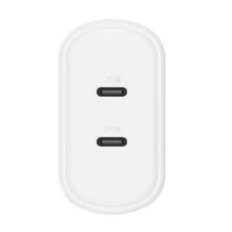 Kabeļi - Wall charger Cygnett 2x USB-C 35W (white) CY4355PDWCH - ātri pasūtīt no ražotāja