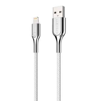 Kabeļi - Cable Lightning to USB Cygnett Armoured 2.4A 12W 0,1m (white) CY2684PCCAL - ātri pasūtīt no ražotāja