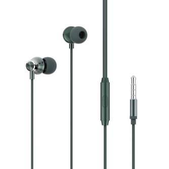 Наушники - Wired in-ear headphones Vipfan M07, 3.5mm (green) M07 dark green - быстрый заказ от производителя