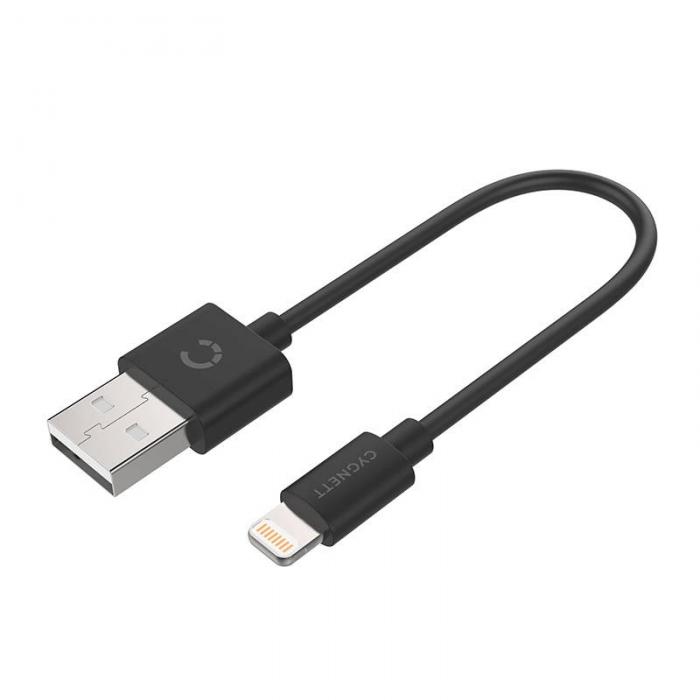 Kabeļi - Cable USB to Lightning Cygnett 12W 0.1m (black) CY2721PCCSL - купить сегодня в магазине и с доставкой