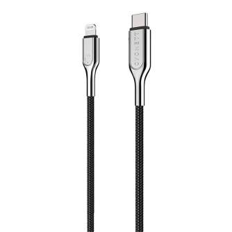 Cables - Cable USB-C to Lightning Cygnett Armoured 12W 1m (black) CY2799PCCCL - quick order from manufacturer