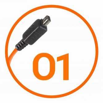 Camera Remotes - Miops Camera Connecting Cable Olympus O1 Orange - quick order from manufacturer