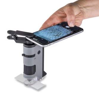 Mikroskopi - Carson Handheld Microscope MP-250 MicroFlip 100-200x with Smartphone Adapter - ātri pasūtīt no ražotāja