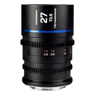 CINEMA Video Lences - Laowa Venus Optics Nanomorph 27mm T2.8 1.5X S35 Blue lens for Sony E - quick order from manufacturer