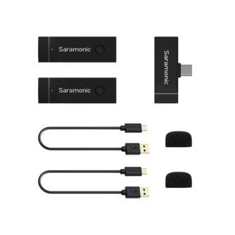 Wireless Lavalier Microphones - Saramonic Blink Go-U2 USB-C wireless audio transmission kit Android & iPhone 15 - buy today in store and with delivery