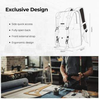 Mugursomas - K&F Concept Beta Backpack 20L Photography Backpack (Black + Deep Grey) - ātri pasūtīt no ražotāja