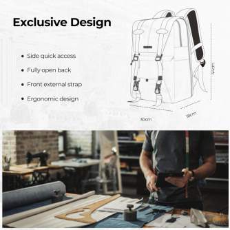 Mugursomas - K&F Concept Beta Backpack 20L, DSLR Kameras mugursoma (melns) - perc šodien veikalā un ar piegādi