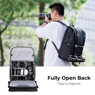 Backpacks - K&F Concept Beta Backpack 20L, Lightweight Camera Bag for DSLR Cameras (All Black) - buy today in store and with delivery