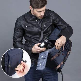 Mugursomas - K&F Concept Dual Shoulders Camera Bag for Travel KF13.087 - купить сегодня в магазине и с доставкой