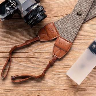 Kameru siksniņas - K&F Concept Retro Camera Shoulder Strap (brown) - ātri pasūtīt no ražotāja