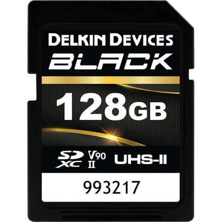 DELKIN SD BLACK RUGGED UHS-II (V90) R300/W250 128GB (NEW) DSDBV90128BX