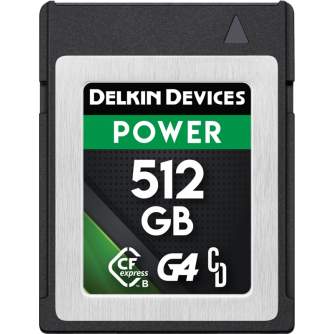 Atmiņas kartes - DELKIN CFEXPRESS POWER R1780/W1700 (G4) 512GB DCFXBP512G4 - perc šodien veikalā un ar piegādi