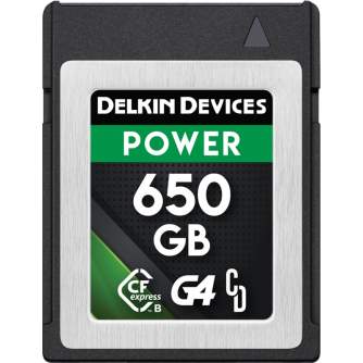 Atmiņas kartes - DELKIN CFEXPRESS POWER R1780/W1700 (G4) 650GB DCFXBP650G4 - ātri pasūtīt no ražotāja