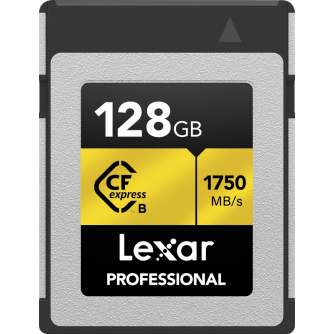 Карты памяти - LEXAR CFEXPRESS PRO GOLD R1750/W1500 128GB LCXEXPR128G-RNENG - быстрый заказ от производителя