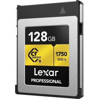 Memory Cards - LEXAR CFEXPRESS PRO GOLD R1750/W1500 128GB LCXEXPR128G-RNENG - quick order from manufacturer