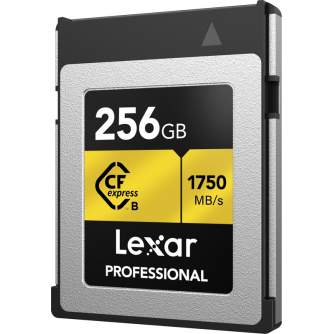 Atmiņas kartes - LEXAR CFEXPRESS PRO GOLD R1750/W1500 256GB LCXEXPR256G-RNENG - ātri pasūtīt no ražotāja