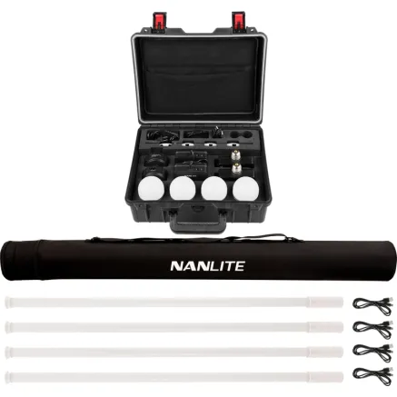 KIT NANLITE PAVOTUBE T8-7X-4 LIGHT KIT & PAVOBULB 10C 4 BULB KIT 123599