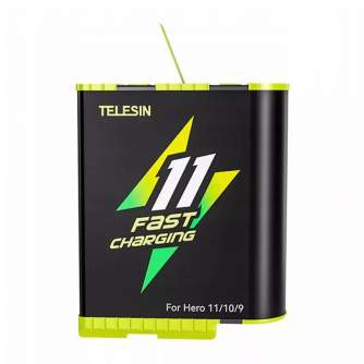 Sporta kameru aksesuāri - Telesin Fast charge battery for GoPro Hero 11/10/9 GP-FCB-B11 - perc šodien veikalā un ar piegādi