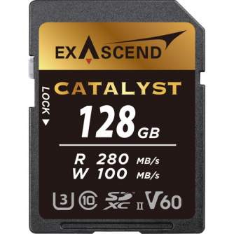 Memory Cards - Exascend Catalyst UHS-II SD card, V60,128GB EX128GSDV60 - quick order from manufacturer