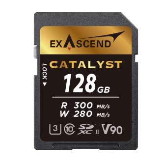Memory Cards - Exascend Catalyst UHS-II SD card, V90,128GB EX128GSDU2 - quick order from manufacturer