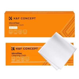 K&F Concept 15x15cm Microfiber Cleaning Cloth Kit, White, 20-Pack SKU.1615
