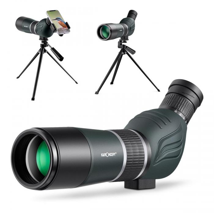 Optiskie tēmekļi - K&F Concept 20-60x60 HD Spoting Scope BAK4 45 Degree Eyepiece Monocular KF33.033 - ātri pasūtīt no ražotāja