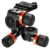 Tripod Heads - K&F Concept 3-Way Geared Tripod Head CNC Process Aluminum Alloy, High-Precision Fluid Head Load KF31.047 - quick order from manufacturerTripod Heads - K&F Concept 3-Way Geared Tripod Head CNC Process Aluminum Alloy, High-Precision Fluid Head Load KF31.047 - quick order from manufacturer