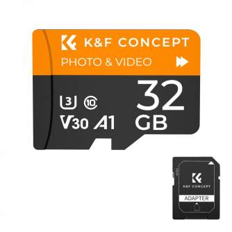 Atmiņas kartes - K&F Concept 32GB micro SD card U3/V30/A1 with adapter memory card KF42.0011 - ātri pasūtīt no ražotāja