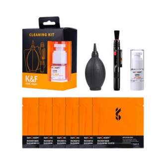 Новые товары - K&F Concept 4 in 1 cleaning kit (pen + air blowing + vacuum cleaning cloth + cleaning bottle) SKU.1876 - быстрый 