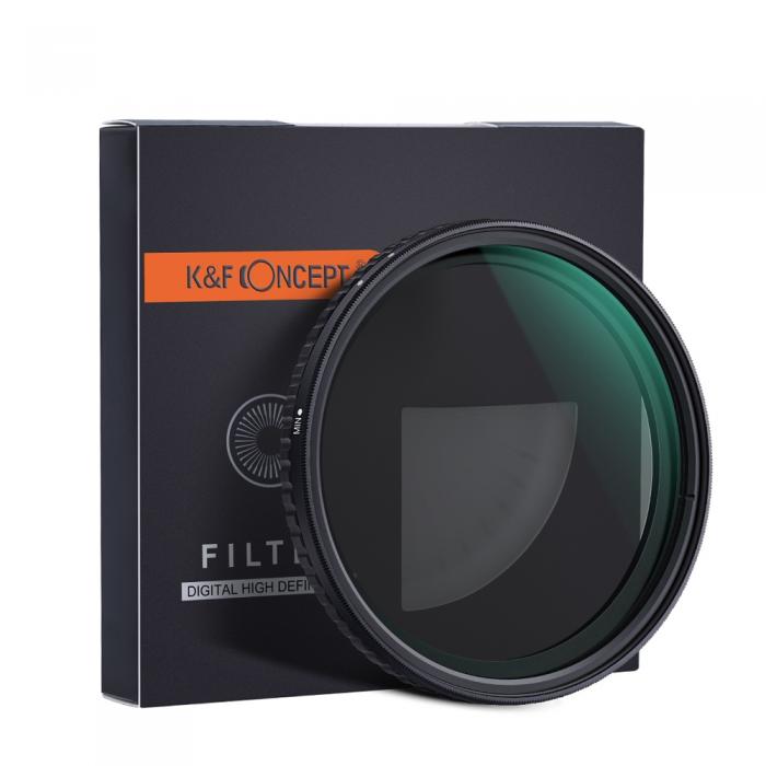ND neitrāla blīvuma filtri - K&F Concept 40.5MM Nano-X Variable/Fader ND Filter, ND8~ND128, W/O Black Cross KF01.1451 - ātri pasūtīt no ražotāja