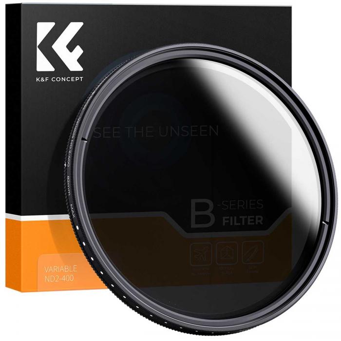 ND neitrāla blīvuma filtri - K&F Concept 40.5MM Slim Variable/Fader NDX, ND2~ND400 KF01.1103 - perc šodien veikalā un ar piegādi