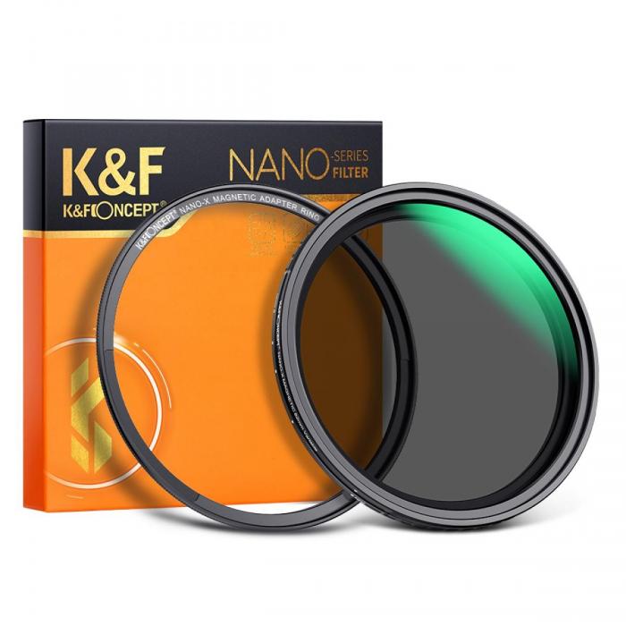 ND neitrāla blīvuma filtri - K&F Concept 52mm Magnetic Variable ND2-ND32 (1-5 Stop) KF01.1847 - ātri pasūtīt no ražotāja