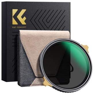 K&F Concept 72mm ND Filters ND2-32 Adjustable, HD Ultra-Thin Copper Frame, 36-Layer Anti-Reflection Green Film, Nano-X PRO Serie