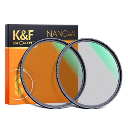 K&F Concept 77mm Black Diffusion 1/4 & 1/8 Filter Kit Dream Cinematic Effect