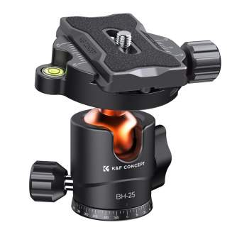 Tripod Heads - K&F Concept Camera Tripod Ball Head with 1/4 Inch Quick Release Plate and Spirit - quick order from manufacturer