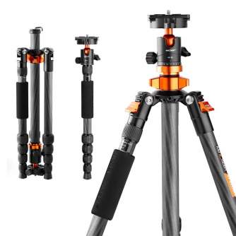 New products - K&F Concept Carbon Fiber Photo Tripod with 360°Ball Head and Detachable Monopod KF09.094 - quick order from manufacturer