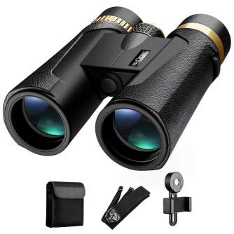 Новые товары - K&F Concept HY1242 12x42 Binoculars with 20mm Large View Eyepiece & BAK4 Clear Light Vision KF33.011 - быстрый за
