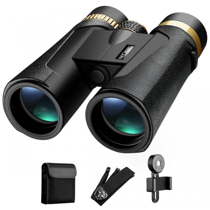 Sortimenta jaunumi - K&F Concept HY1242 12x42 Binoculars with 20mm Large View Eyepiece & BAK4 Clear Light Vision KF33.011 - ātri pasūtīt no ražotāja