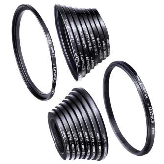 Sortimenta jaunumi - K&F Concept K&F 18 Pieces Filter Ring Adapter Set, Camera Lens Filter Metal Stepping Rings Kit SKU0629 - ātri pasūtīt no ražotāja