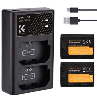 Camera Batteries - K&F Concept K&F FZ100 2000mAh Digital Camera Dual Battery with Dual Channel - buy today in store and with delivery