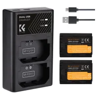 Camera Batteries - K&F Concept FZ100 2000mAh Digital Camera Dual Battery with Dual Channel Charger, - quick order from manufacturerCamera Batteries - K&F Concept FZ100 2000mAh Digital Camera Dual Battery with Dual Channel Charger, - quick order from manufacturer