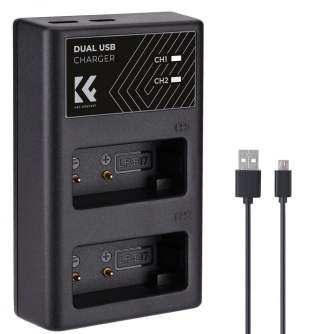 Sortimenta jaunumi - K&F Concept K&F LP-E17 Digital Camera Dual Channel Charger with type c Charging Cable KF28.0008 - ātri pasūtīt no ražotāja