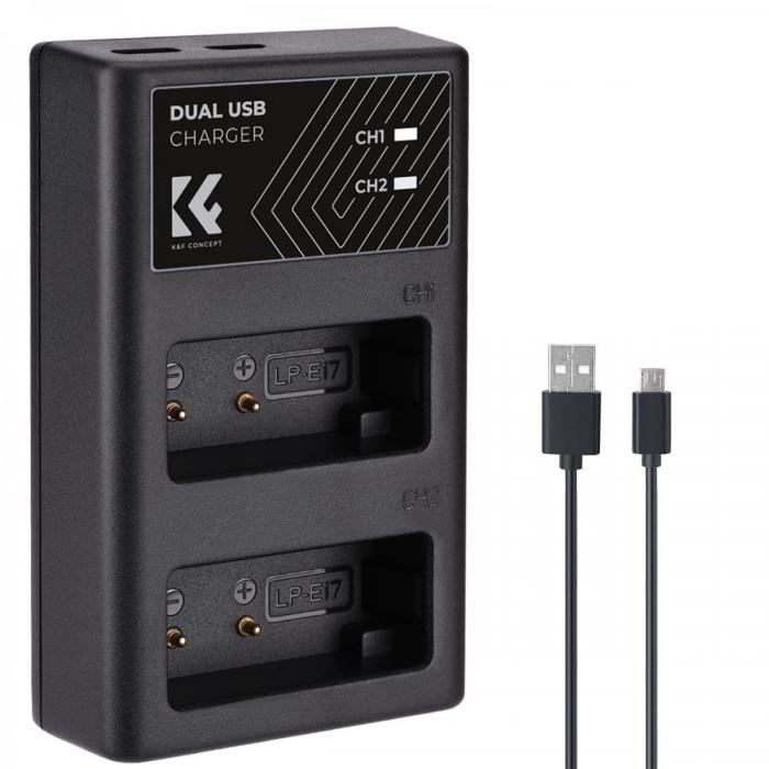 Новые товары - K&F Concept K&F LP-E17 Digital Camera Dual Channel Charger with type c Charging Cable KF28.0008 - быстрый заказ о