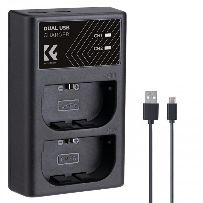 New products - K&F Concept K&F LPE6NH Digital Camera Dual Channel Charger with type c Charging Cable KF28.0007 - quick order from manufacturer